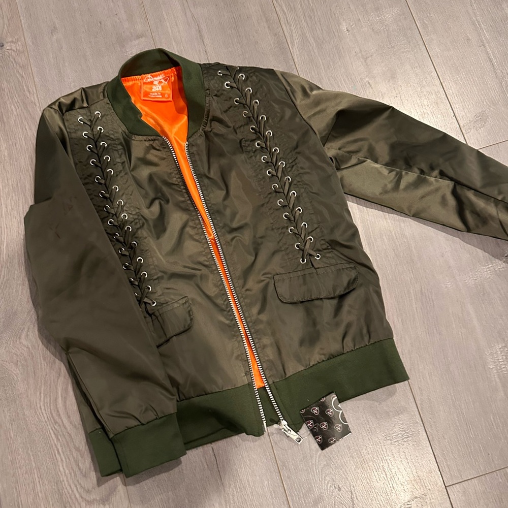 Flowers By Zoe size 6 new with tag bomber style jacket